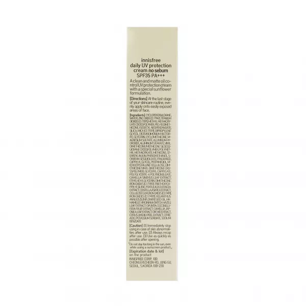 Innisfree Tone Up No Sebum Sunscreen SPF50 PA+++ ������������� ���� SPF50