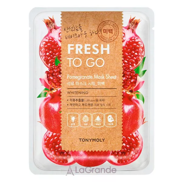 Tony Moly Fresh To Go Pomegranate Mask Sheet Whitening �������� ����� � ���������� �������