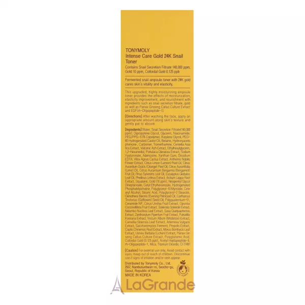 Tony Moly Intense Care Gold 24K Snail Toner ����� ��� �������