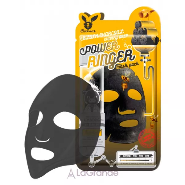 Elizavecca Power Ringer Black Charcoal Honey Deep Mask Pack ��������� ����������� ����� � ��������� ����� � �����