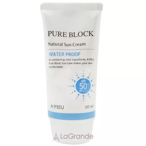 A'pieu Pure Block Natural Waterproof Sun Cream SPF50+ ����������� �������������� ����