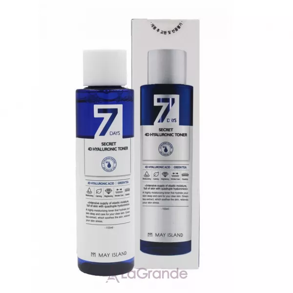 May Island 7 Days Secret 4D Hyaluronic Toner ����� � 4 ������ ������������ �������