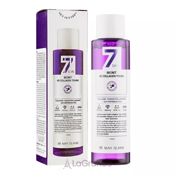 May Island 7 Days Secret 4D Collagen Toner ����� �� ������ ���������