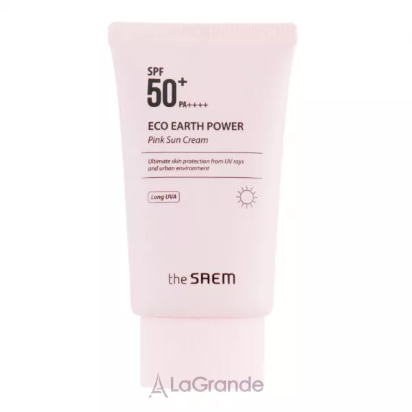 The Saem Eco Earth Power Pink Sun Cream SPF 50+ PA++++ �������������� ���� � ��������� SPF 50+