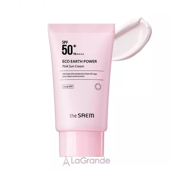 The Saem Eco Earth Power Pink Sun Cream SPF 50+ PA++++ �������������� ���� � ��������� SPF 50+