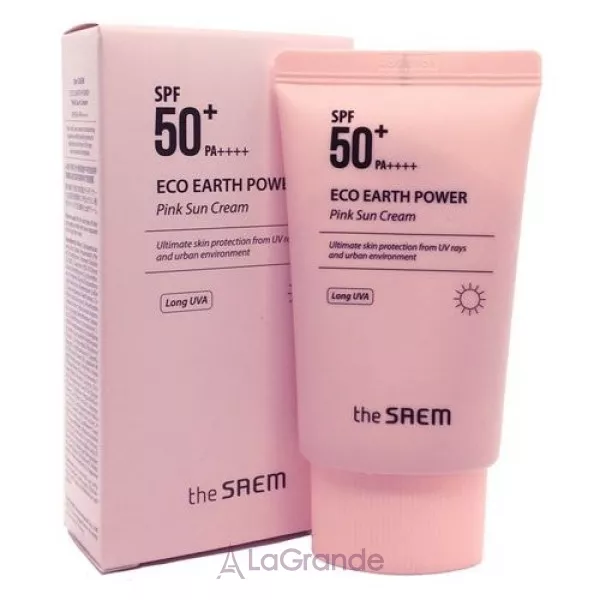 The Saem Eco Earth Power Pink Sun Cream SPF 50+ PA++++ �������������� ���� � ��������� SPF 50+