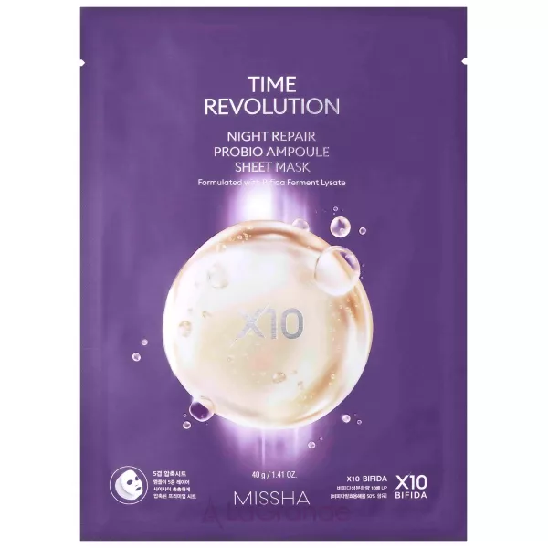 Missha Time Revolution Night Repair Probio Ampoule Sheet Mask ����� ��� ���� � ����������������� ����������