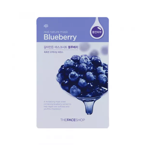 The Face Shop Real Nature Mask Sheet Blueberry �����-�������� ��� ������� � ���������� ������