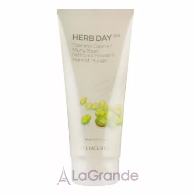 The Face Shop Herb Day 365 Cleansing Foam Mung Bean      