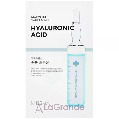 Missha Mascure Hydra Solution Sheet Mask Hyaluronic Acid     