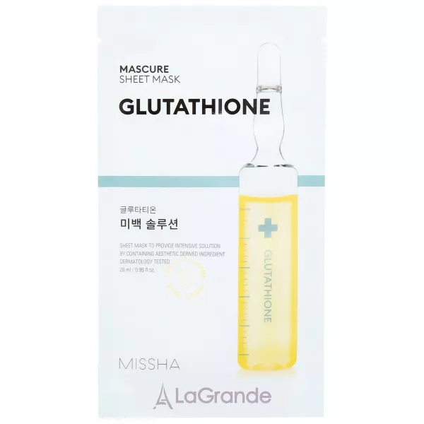 Missha Mascure Whitening Solution Sheet Mask Glutathione ����� ����������� � �����������