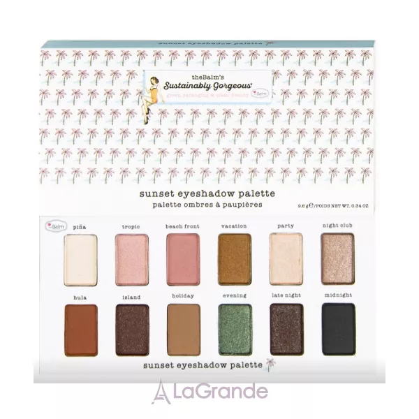 TheBalm Cosmetics Sustainably Gorgeous Sunset Eyeshadow Palette ������� ����� ��� ���
