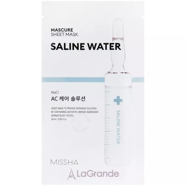 Missha Mascure AC Care Solution Sheet Mask Saline Water �������� ����� � ���������� ������� ����