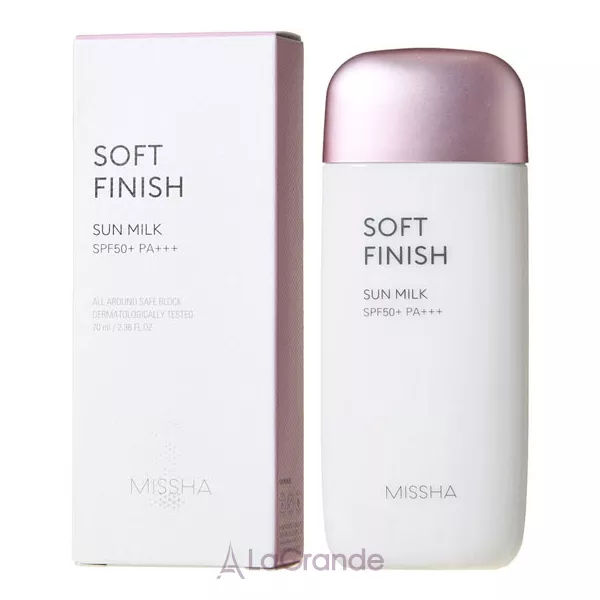 Missha All Around Safe Block Soft Finish Sun Milk SPF50+/PA+++ �������������� ������� ��� ����