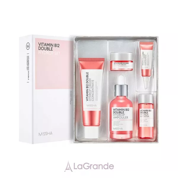 Missha Vitamin B12 Double Hydrop Set ����� (cr/50ml + cr/5ml + cr/5ml + f/ser/40ml + f/booster/30g)