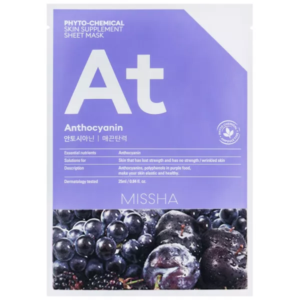 Missha Phytochemical Skin Supplement Sheet Mask Anthocyanin �������� ����� ��� ���� � ������������