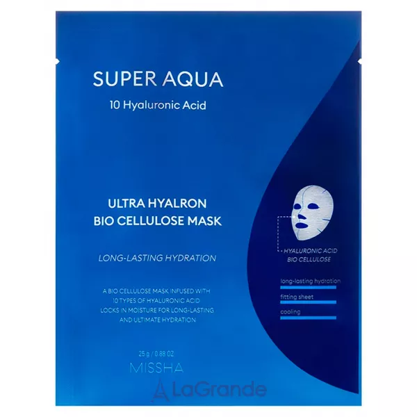Missha Super Aqua Ultra Hyalron Bio Cellulose Mask ����������� ������������ ����� ��� ����