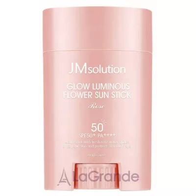 JMsolution Glow Luminous Flower Sun Stick Rose SPF50+ PA++++        SPF50+