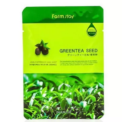 Farmstay Visible Difference Mask Sheet Green Tea Seed        