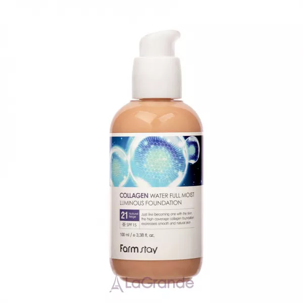 FarmStay Collagen Water Full Moist Luminous Foundation SPF15 ������������ ��������� ���� ��� ����