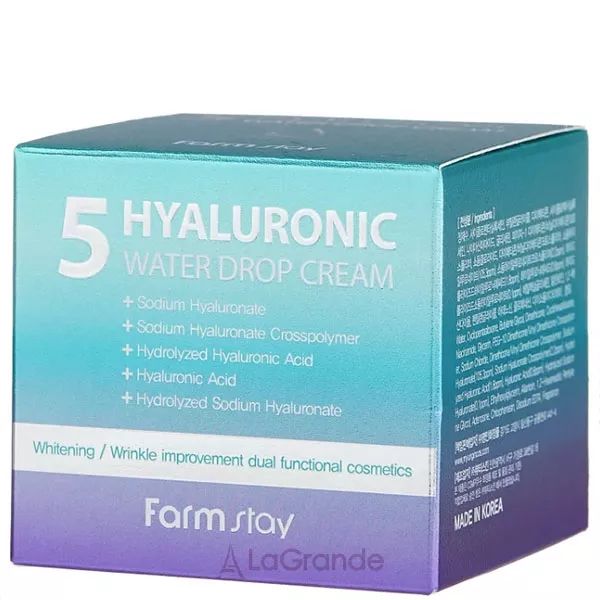 FarmStay Hyaluronic Acid 5 Water Drop Cream ���� ��� ���� ����������� � 5 ������ ������������ �������