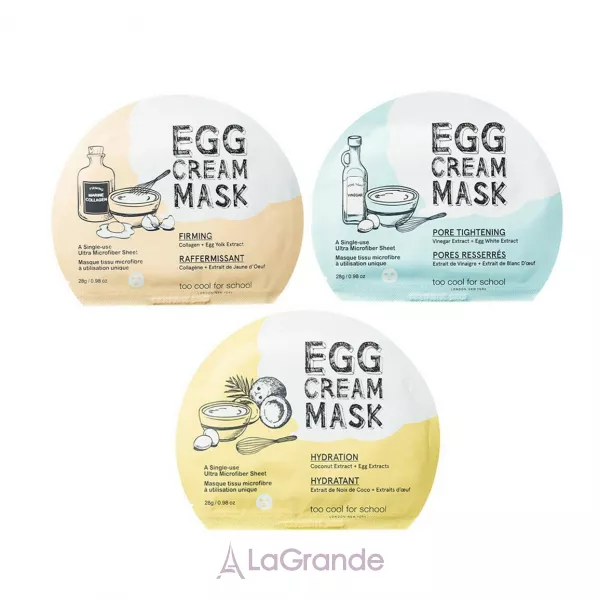 Too Cool For School Egg Cream Mask Hydration ���������� �������� ����� ��� ������� � ������ ����������