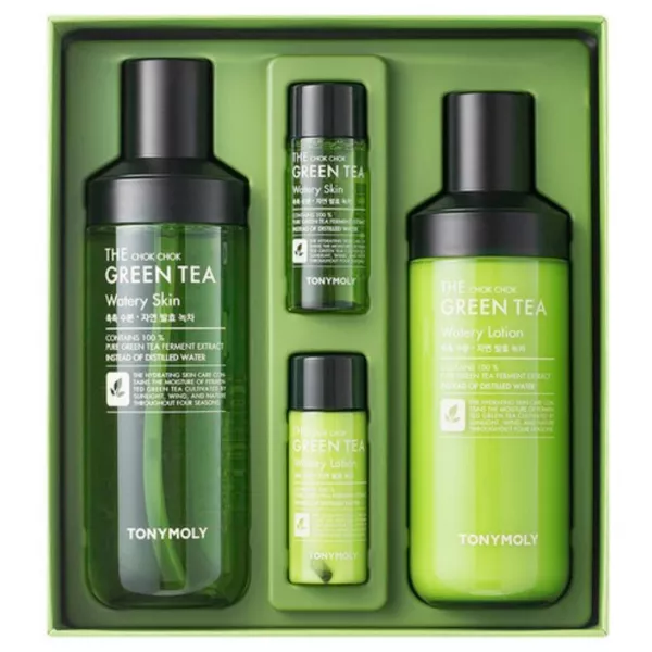Tony Moly The Chok Chok Green Tea Watery Skin Care Set ���� (lot/160ml/20ml + f/toner/180ml/20ml)
