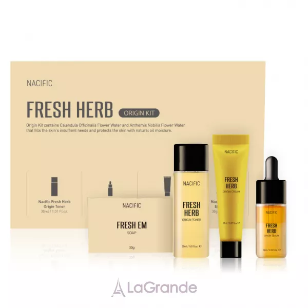 Nacific Fresh Herb Origin Kit 4 in 1 ����� (toner/30ml + serum/10ml + cream/20ml + soap/30g)