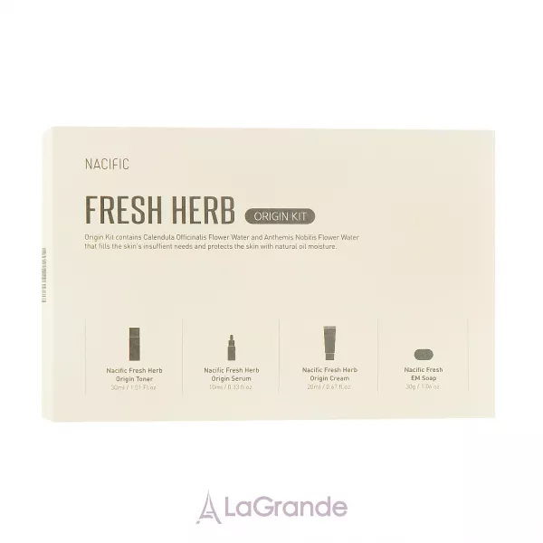 Nacific Fresh Herb Origin Kit 4 in 1 ����� (toner/30ml + serum/10ml + cream/20ml + soap/30g)