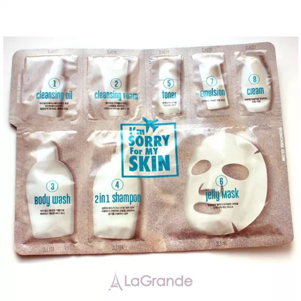 Ultru I'm Sorry For My Skin 8 Step Travel Jelly Mask �������� ����� �� 8 ������� ��� �����
