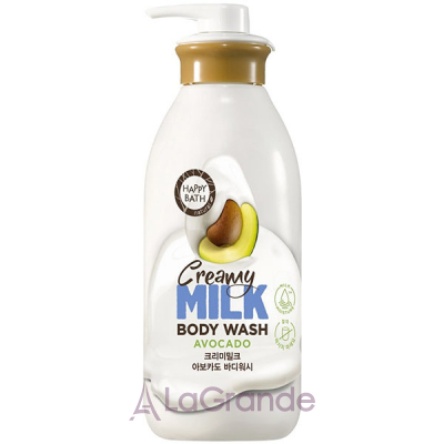 Happy Bath Creamy Milk Body Wash Avocado -   