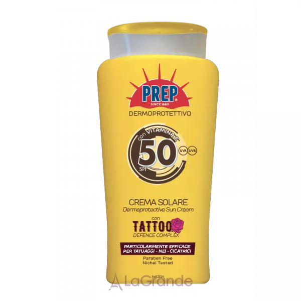 Prep Derma Protective Sun Cream Tattoo SPF 50 ������������� ����