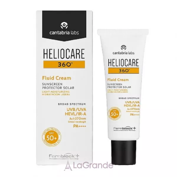 Cantabria Labs Heliocare 360 Fluid Cream SPF 50+ Sunscreen �������������� ����-����� ��� ���� ����� ���� SPF 50+