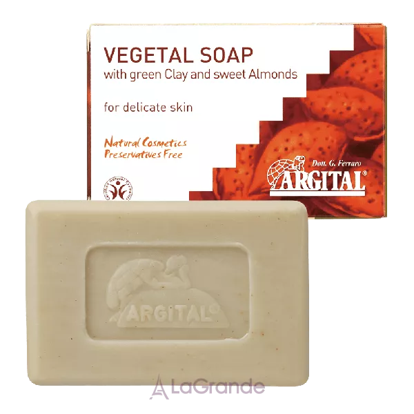 Argital Vegetal Soap with Green Clay Sweet Almonds �������� ���� �� ������� ������ �� �������� ��������