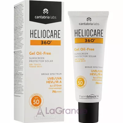 Cantabria Labs Heliocare 360 Gel Oil-Free Dry Touch SPF 50   SPF 50