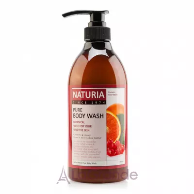 Naturia Pure Body Wash Cranberry & Orange    