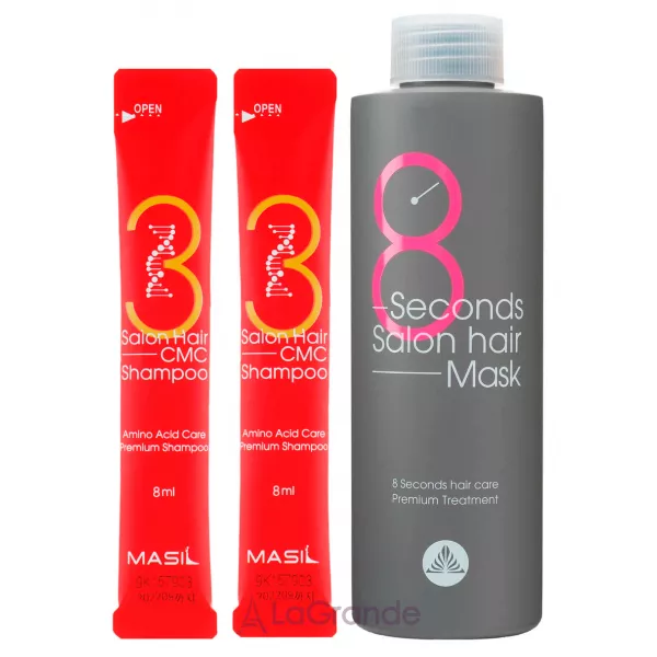 Masil 8 Seconds Salon Hair Mask Set ���� ��� ������� (mask/350ml + shm/2�8ml)