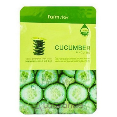 Farmstay Visible Difference Mask Sheet Cucumber Тканинна маска з екстрактом огірка