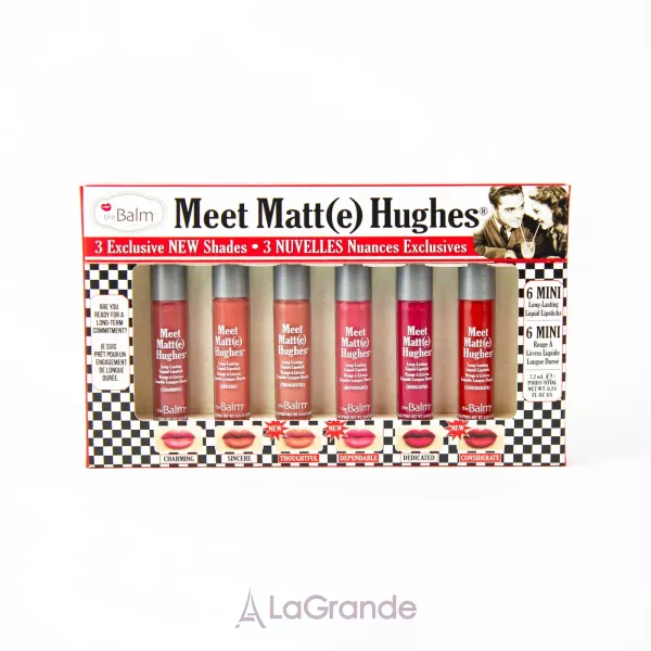 Thebalm Cosmetics Meet Matt(e) Hughes Mini Kit 14 ̳��-���� ������� ����� ��� ��� (lipstick/6x1.2ml)