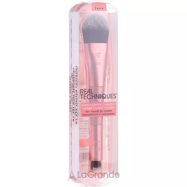 Real Techniques Dual Ended Cover + Conceal Brush ����������� ����� ��� �������