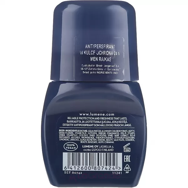 Lumene Raikas Men Protecting 24H Anti-Perspirant Roll-On ����������-�������������, �� ������