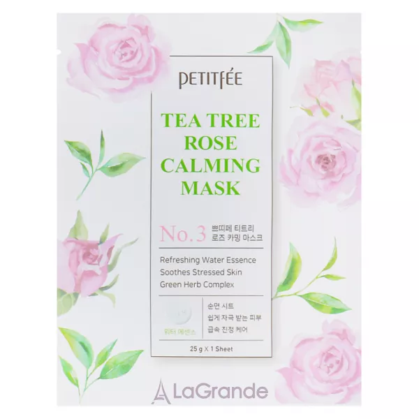 Petitfee & Koelf Tea Tree Rose Calming Mask ����������� ����� ��� ������� � ���������� ������� ������ �� �������