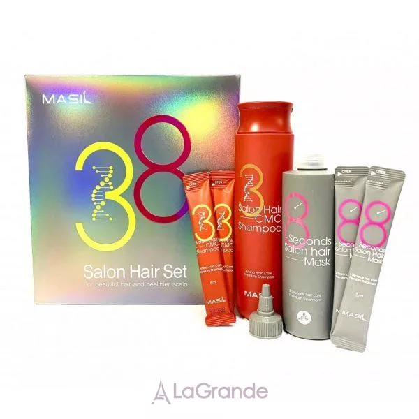 Masil 8 Seconds 38 Salon Hair Set ����� ��� �������������� ����� (mask/200ml+8ml*2ea+ shampoo/300ml+8ml*2)
