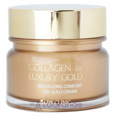 3W Clinic Collagen & Luxury Gold Revitalizing Comfort 24k Gold Cream    