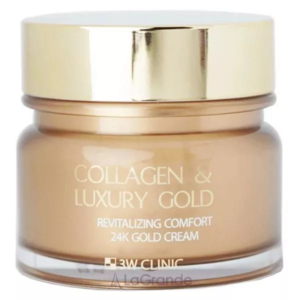 3W Clinic Collagen & Luxury Gold Revitalizing Comfort 24k Gold Cream ���� ��� ������� 