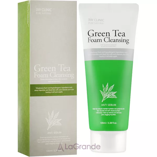 3W Clinic Green Tea Foam Cleansing ϳ��� ��� �������� �� ������� ���
