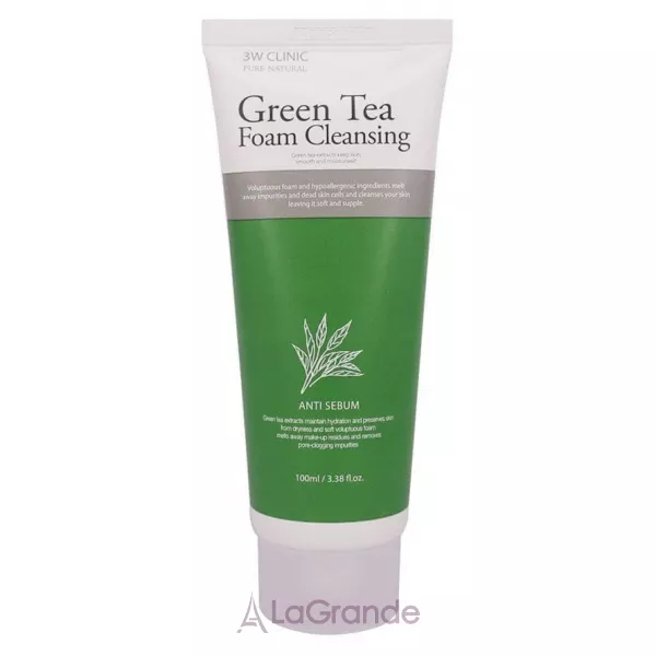 3W Clinic Green Tea Foam Cleansing ϳ��� ��� �������� �� ������� ���