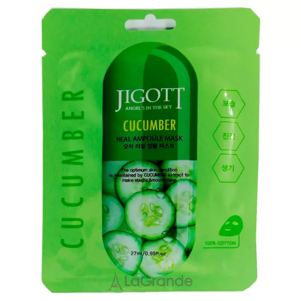 Jigott Cucumber Real Ampoule Mask ��������� ����� 