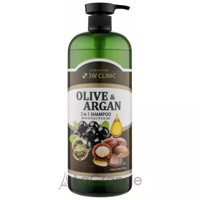 3W Clinic Olive & Argan 2 in 1 Shampoo          
