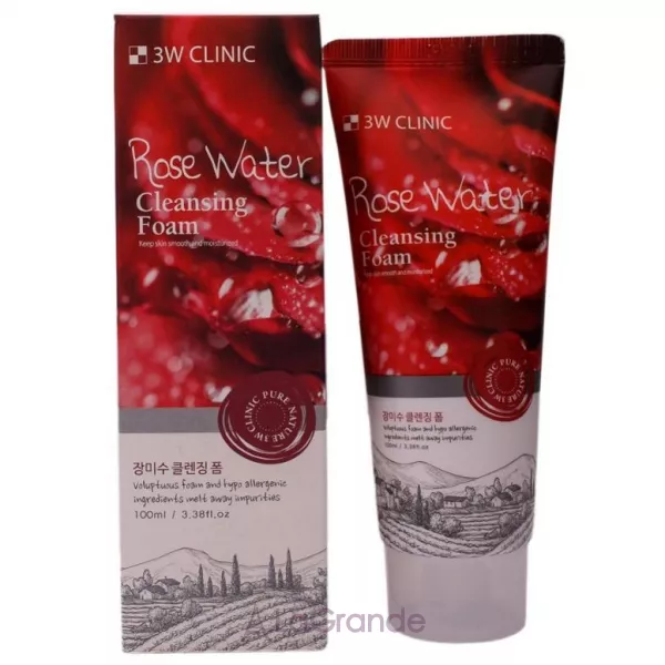 3W Clinic Rose Water Cleansing Foam ��������� ����� ��� ���� � ������� �����